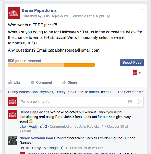 This is an example of an engagement post. The goal is to have an attention grabbing hook and a clear call to action.